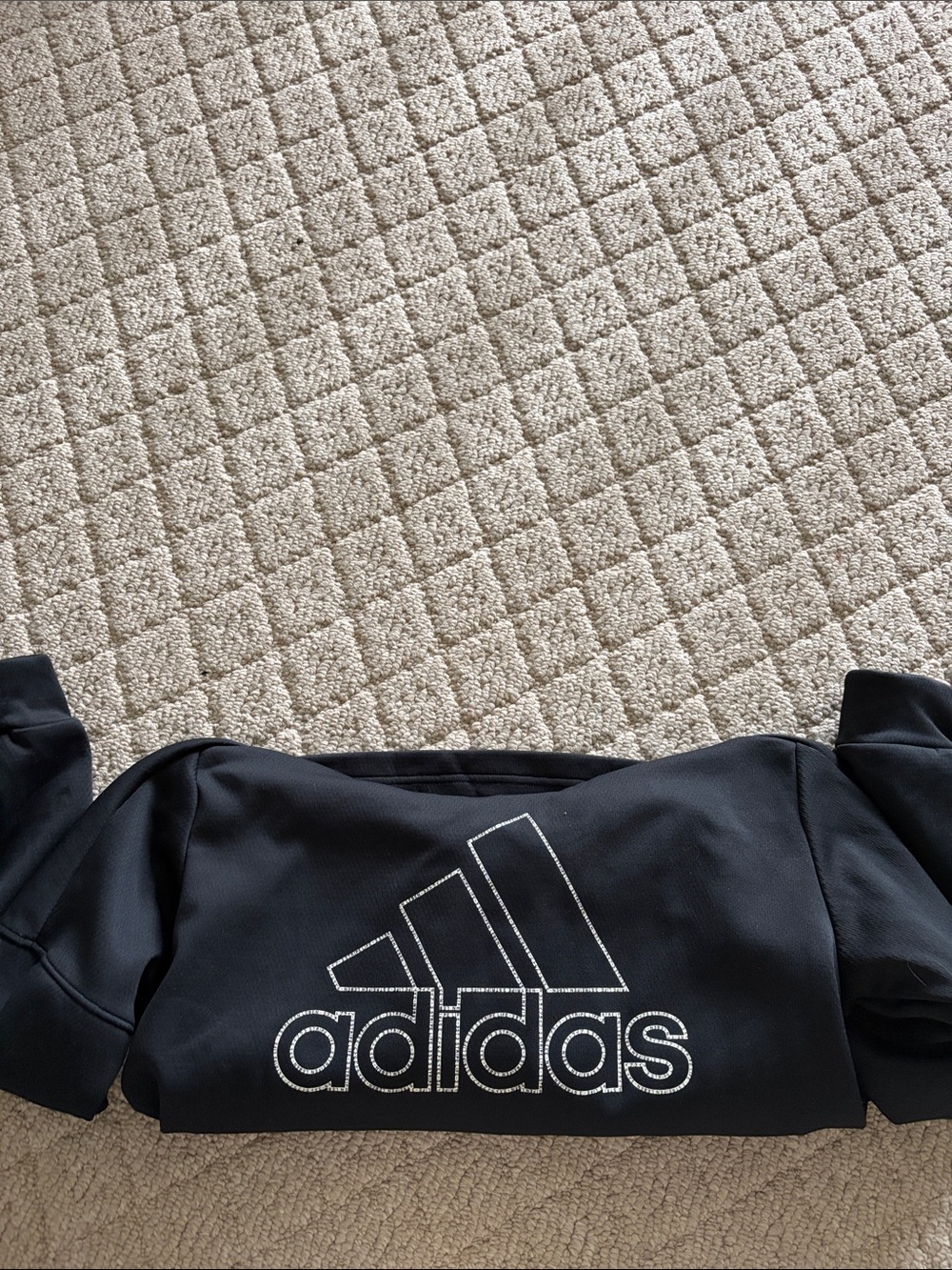 adidas Black Logo Pullover Hoodie
